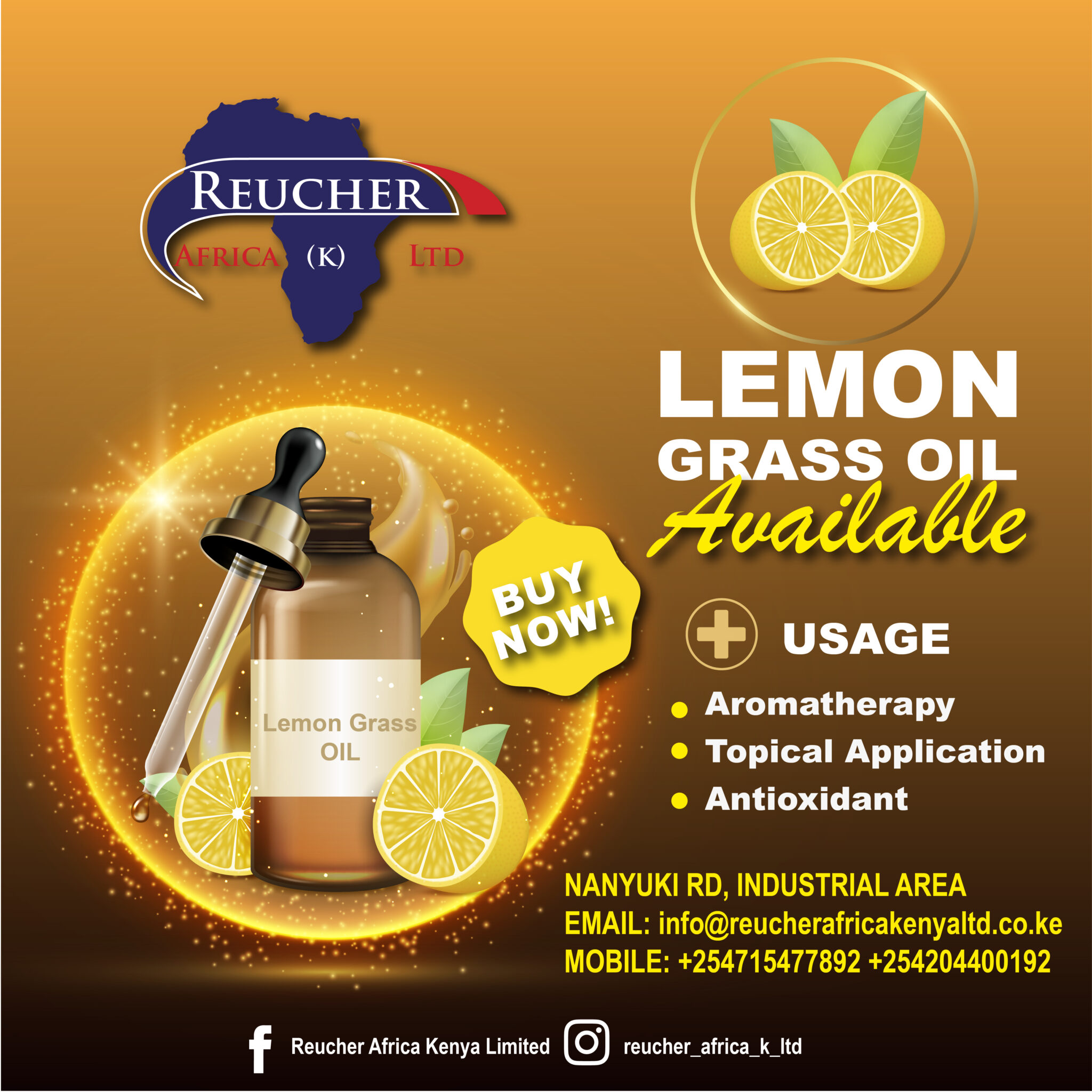 Essential oils & Fragrances in Nairobi, Kenya REUCHER AFRICA LIMITED